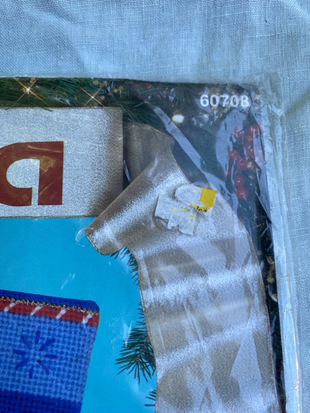NWT Vintage Bucilla 60708 To All A Good Night 18" needlepoint stocking kit - Picture 3 of 6